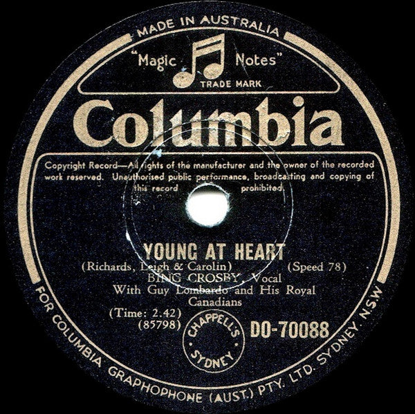 Bing Crosby And Guy Lombardo And His Royal Canadians : Young At Heart / (Oh Baby Mine) I Get So Lonely (Shellac, 10")