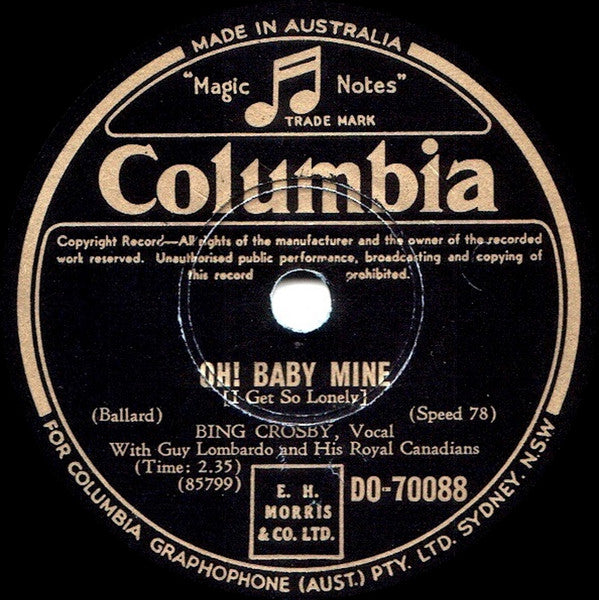 Bing Crosby And Guy Lombardo And His Royal Canadians : Young At Heart / (Oh Baby Mine) I Get So Lonely (Shellac, 10")