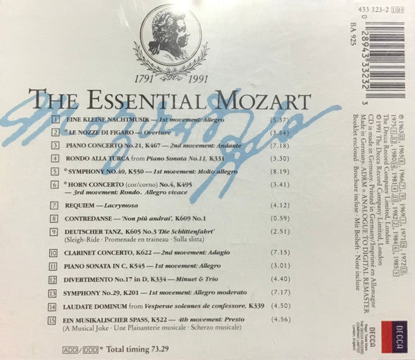 Mozart* : The Essential Mozart (CD, Comp)