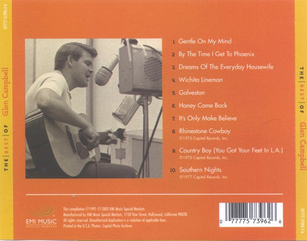 Glen Campbell : The Best Of Glen Campbell (CD, Comp, RE, RP)