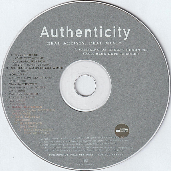 Various : Authenticity (CD, Promo, Smplr)