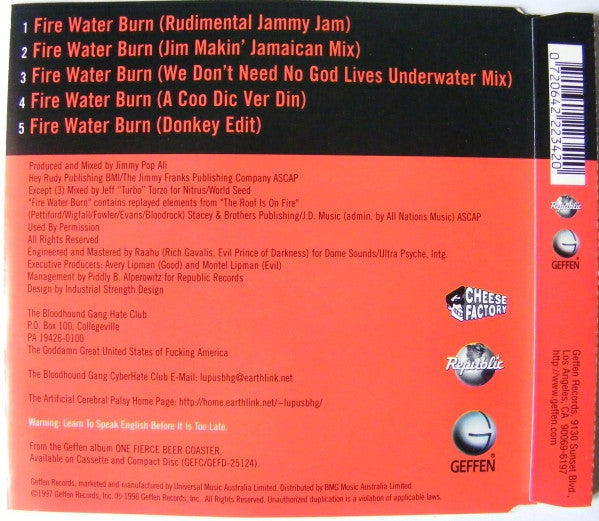 Bloodhound Gang : Fire Water Burn (CD, Maxi)