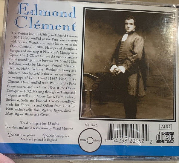 Edmond Clement, Léon David : The Complete Pathé Recordings (1916~25) (CD, Comp)