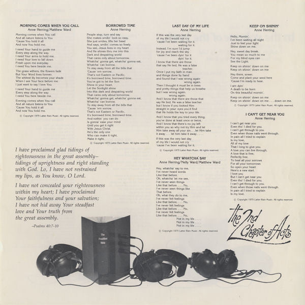 The 2nd Chapter Of Acts* : In The Volume Of The Book (LP, Album)