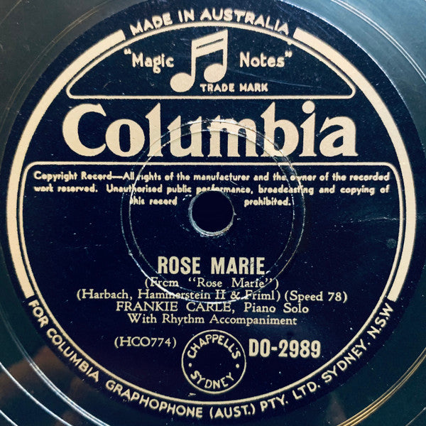 Frankie Carle : Margie / Rose Marie (Shellac, 10")