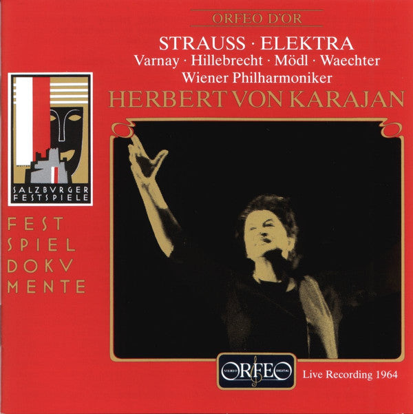 Richard Strauss, Astrid Varnay, Hildegard Hillebrecht, Martha Mödl, Eberhard Wächter, Wiener Philharmoniker, Herbert von Karajan : Elektra (2xCD, Mono)