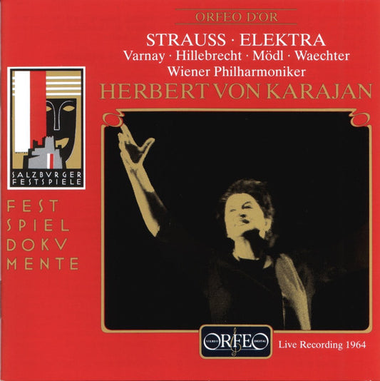 Richard Strauss, Astrid Varnay, Hildegard Hillebrecht, Martha Mödl, Eberhard Wächter, Wiener Philharmoniker, Herbert von Karajan : Elektra (2xCD, Mono)