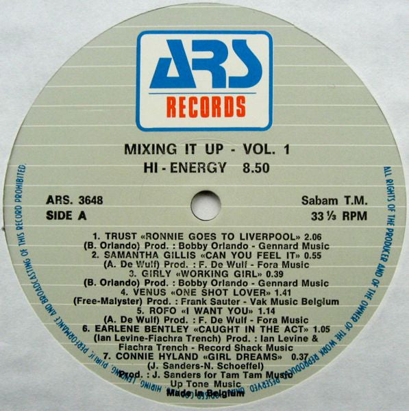 Various : Hi Energy - Mixing It Up Vol 1 (12", Maxi, P/Mixed)