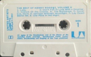Kenny Rogers : The Best Of Kenny Rogers Vol. 2 (Cass, Comp)