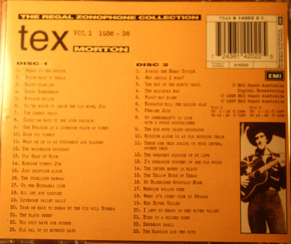 Tex Morton (2) : The Regal Zonophone Collection Vol. 1 1936-38 (2xCD, Comp, Mono)
