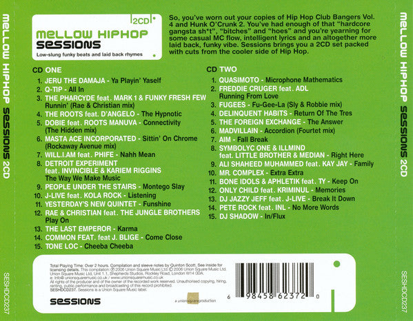 Various : Mellow Hip Hop Sessions (2xCD, Comp)