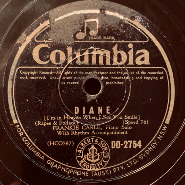 Frankie Carle : Charmaine / Diane (Shellac, 10", RP)