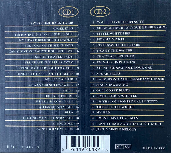 Ella Fitzgerald : The Gold Collection - 40 Classic Performances (2xCD, Comp + Box)