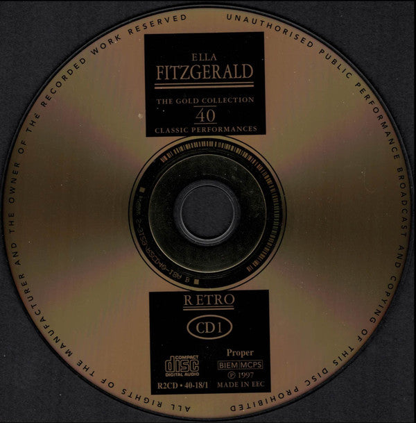 Ella Fitzgerald : The Gold Collection - 40 Classic Performances (2xCD, Comp + Box)
