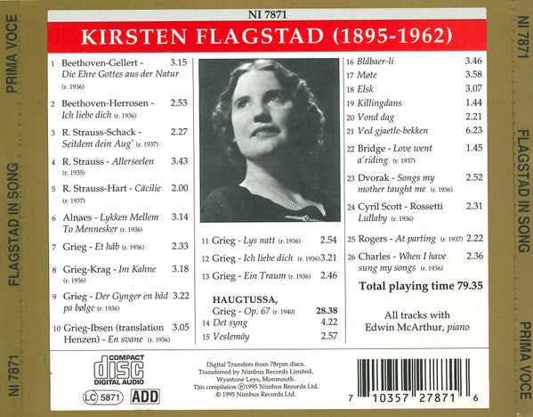 Kirsten Flagstad : In Song (CD, Comp, Mono, RM)