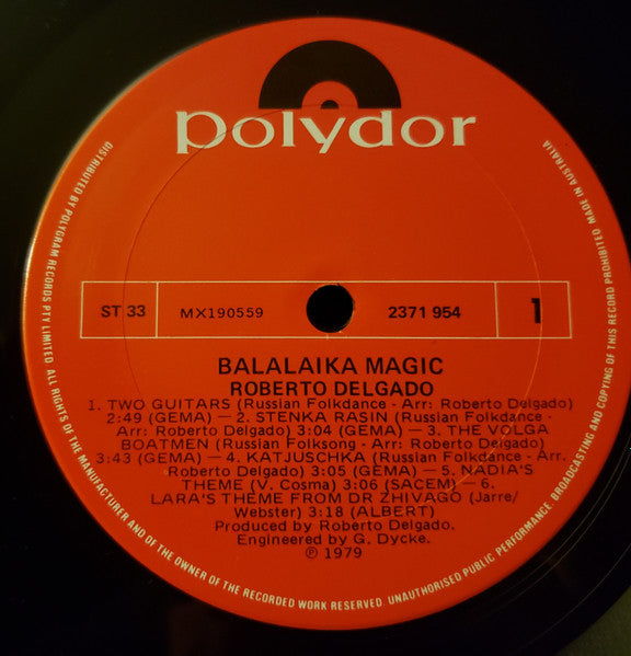 Roberto Delgado* : Balalaika Magic (LP, Album)