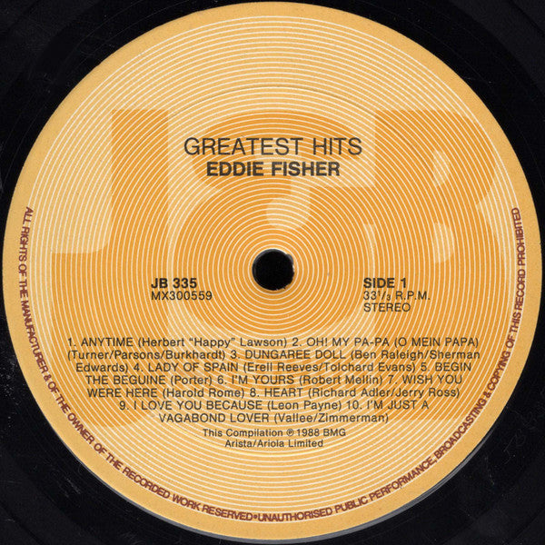 Eddie Fisher : 20 'Million' Sellers (LP, Comp)