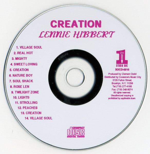 Lennie Hibbert : Creation (CD, RE)