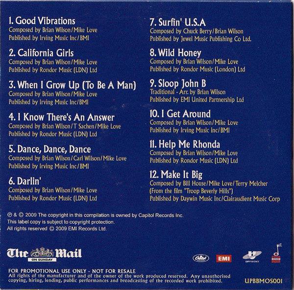 The Beach Boys : The Sound Of Summer (CD, Comp, Promo, Car)