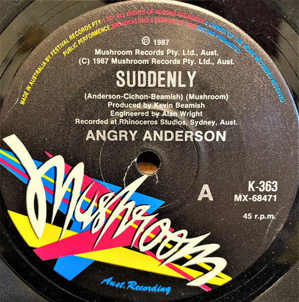 Angry Anderson : Suddenly (7", Single, Gen)