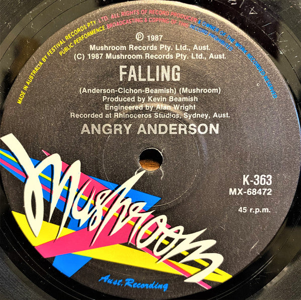 Angry Anderson : Suddenly (7", Single, Gen)