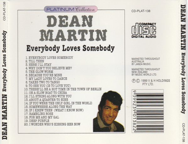 Dean Martin : Everybody Loves Somebody (CD, Comp)