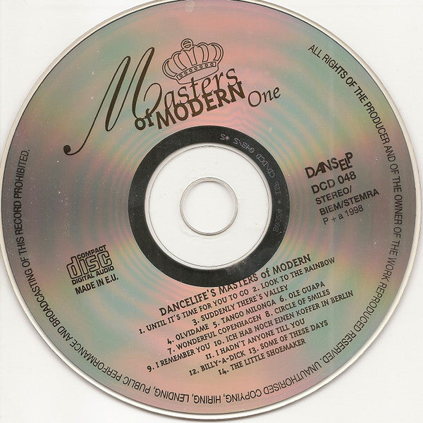 Dancelife* : Masters Of Modern One (CD, Album)