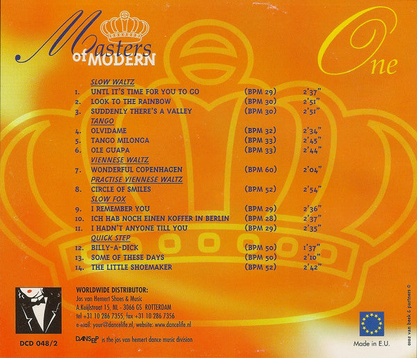 Dancelife* : Masters Of Modern One (CD, Album)