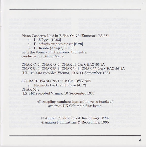 Walter Gieseking : His First Concerto Recordings Volume 2 (CD, Comp, Mono, RE, RM)