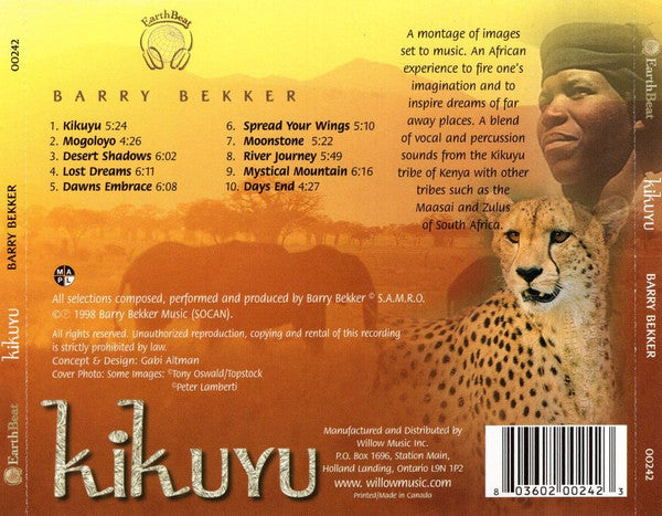 Barry Bekker : Kikuyu (CD, Album)