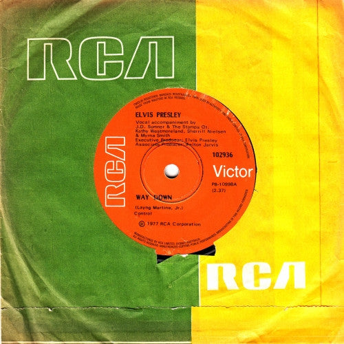 Elvis Presley : Way Down (7", Single)