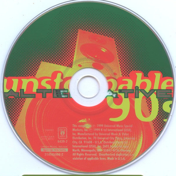 Various : Unstoppable 90s Alternative (CD, Comp)