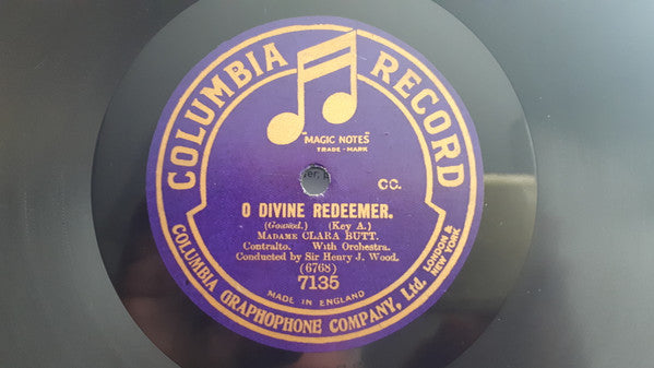 Clara Butt : O Divine Redeemer (Shellac, 12", 80 RPM, S/Sided, Mono)