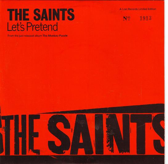The Saints (2) : Let's Pretend (7", Single, Ltd, Num)