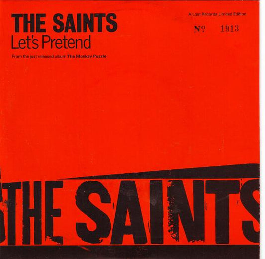 The Saints (2) : Let's Pretend (7", Single, Ltd, Num)