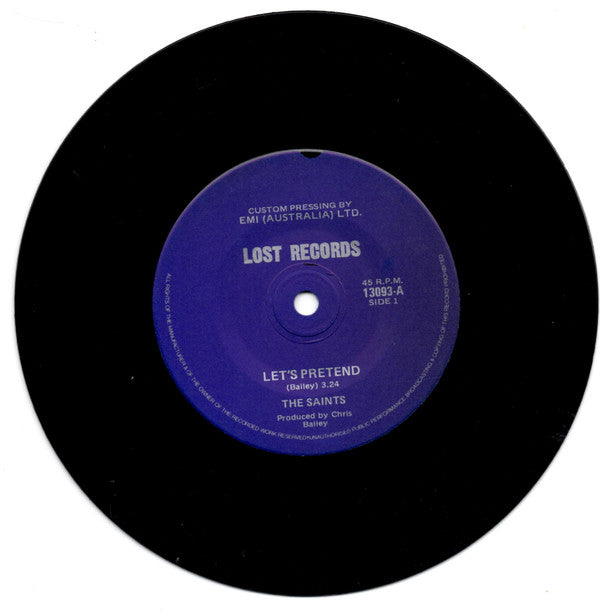 The Saints (2) : Let's Pretend (7", Single, Ltd, Num)