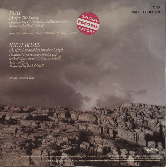 The Saints (2) : Stay (7", Single, Ltd)