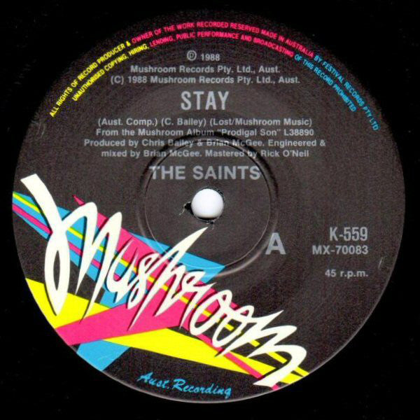 The Saints (2) : Stay (7", Single, Ltd)