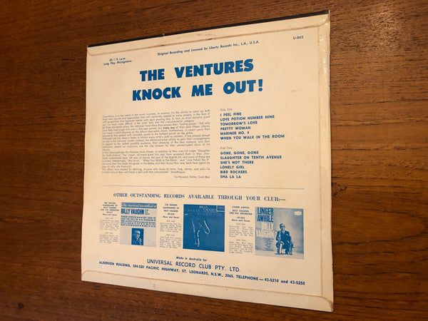 The Ventures : Knock Me Out! (LP, Album, Mono)