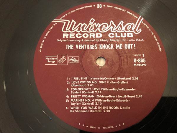 The Ventures : Knock Me Out! (LP, Album, Mono)