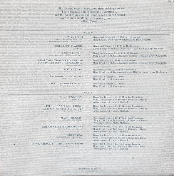 Bing Crosby : A Legendary Performer (LP, Comp, RE)