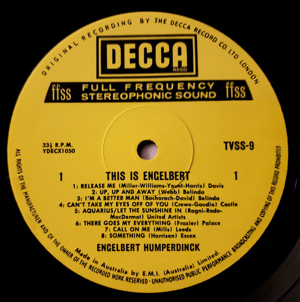 Engelbert Humperdinck : This Is Engelbert (LP, Comp, Mis)