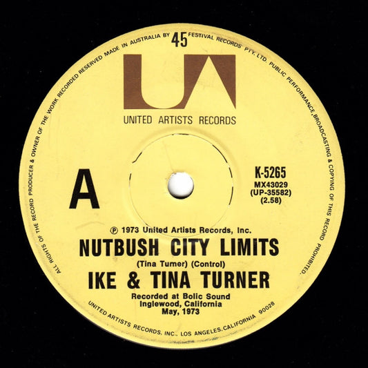 Ike & Tina Turner : Nutbush City Limits (7", Single)