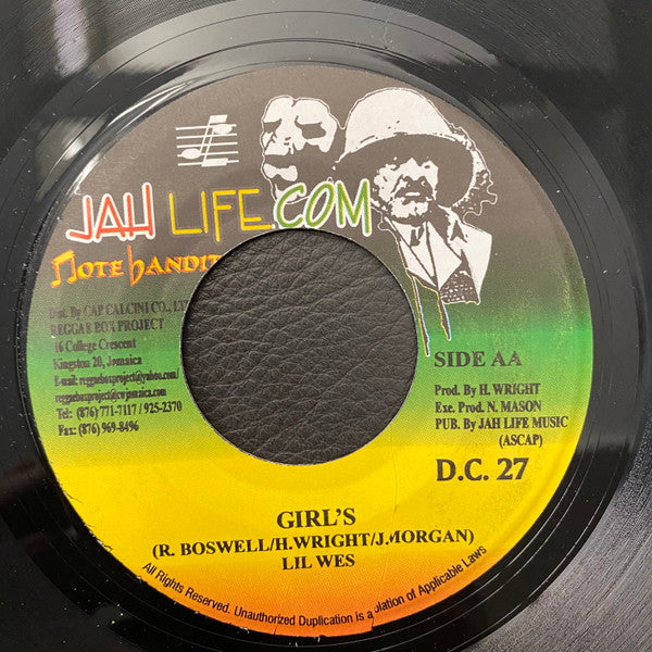 Angel Doolas, Raw Dawg / Lil Wes : When She Say / Girl's (7")