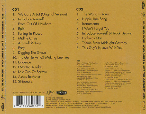 Faith No More : Who Cares A Lot? The Greatest Hits (2xCD, Comp, Ltd)