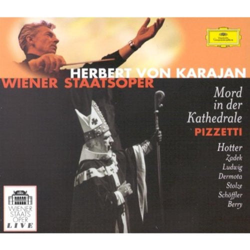 Ildebrando Pizzetti - Hans Hotter, Hilde Zadek, Christa Ludwig, Anton Dermota, Gerhard Stolze, Paul Schöffler, Walter Berry, Orchester Der Wiener Staatsoper, Herbert von Karajan : Mord In Der Kathedrale (2xCD, Album, Mono)