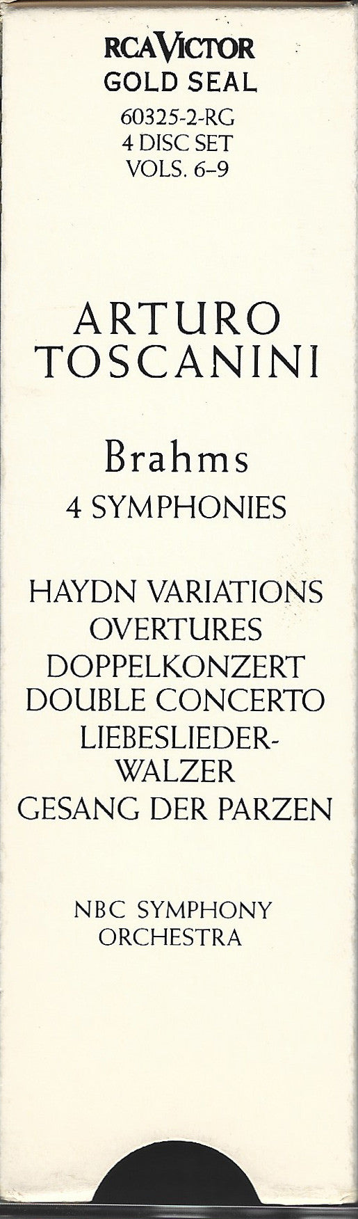 Johannes Brahms - Arturo Toscanini, NBC Symphony Orchestra : 4 Symphonies (4xCD, Mono, RE + Box, Comp)