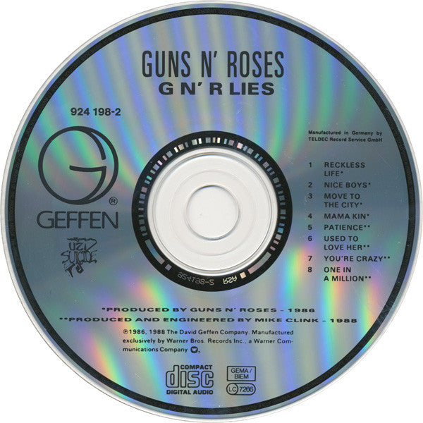 Guns N' Roses : G N' R Lies (CD, Album, RSA)