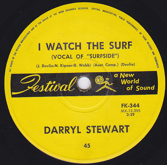 Darryl Stewart : I Watch The Surf / Old Too Soon (7", Single)