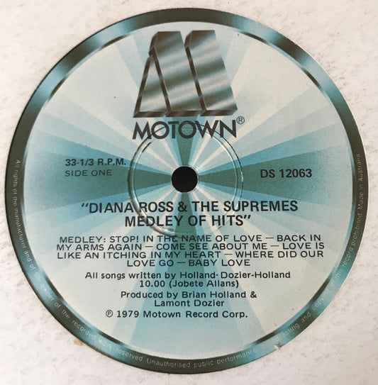 The Supremes : Medley Of Hits (12")